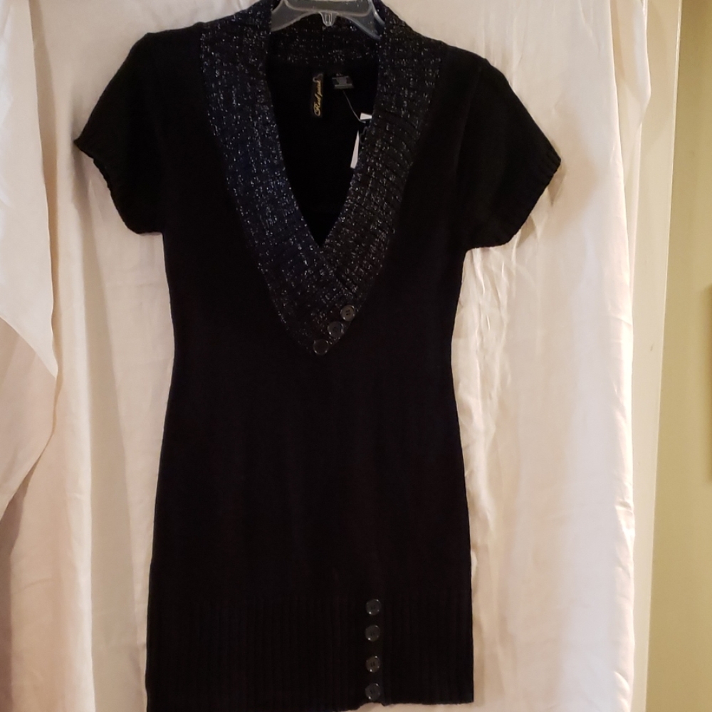 Red Paint sweater Dress, XL